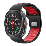 Correia de Relógio em Silicone Bicolor às Riscas, Para Samsung Galaxy Watch Ultra 47mm / Ultra 2025