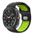 Correia de Relógio em Silicone Bicolor às Riscas, Para Samsung Galaxy Watch Ultra 47mm / Ultra 2025