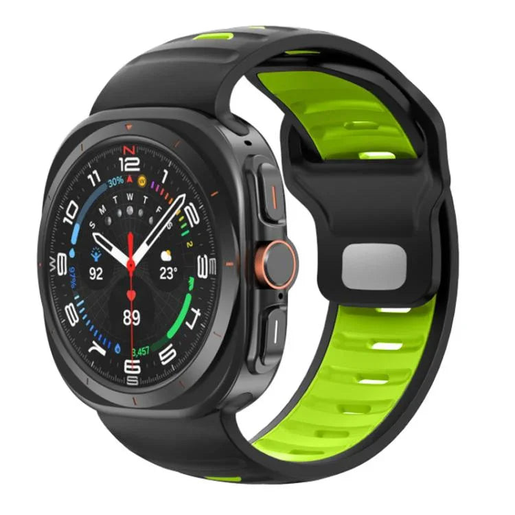 Correia de Relógio em Silicone Bicolor às Riscas, Para Samsung Galaxy Watch Ultra 47mm / Ultra 2025