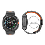 Correia de Relógio em Silicone Bicolor às Riscas, Para Samsung Galaxy Watch Ultra 47mm / Ultra 2025