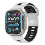 Pulseira de Relógio em Silicone com Fivela Invertida Quadriculada, Para Apple Watch 46mm / 49mm / 45mm / 44mm