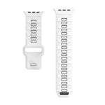 Pulseira de Relógio em Silicone com Fivela Invertida Quadriculada, Para Apple Watch 46mm / 49mm / 45mm / 44mm