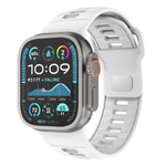Pulseira de Relógio em Silicone com Fivela Invertida Quadriculada, Para Apple Watch 46mm / 49mm / 45mm / 44mm