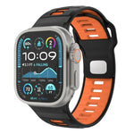 Pulseira de Relógio em Silicone com Fivela Invertida Quadriculada, Para Apple Watch 46mm / 49mm / 45mm / 44mm