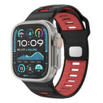 Pulseira de Relógio em Silicone com Fivela Invertida Quadriculada, Para Apple Watch 46mm / 49mm / 45mm / 44mm