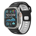 Pulseira de Relógio em Silicone com Fivela Invertida Quadriculada, Para Apple Watch 46mm / 49mm / 45mm / 44mm