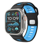 Pulseira de Relógio em Silicone com Fivela Invertida Quadriculada, Para Apple Watch 46mm / 49mm / 45mm / 44mm
