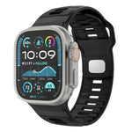 Pulseira de Relógio em Silicone com Fivela Invertida Quadriculada, Para Apple Watch 46mm / 49mm / 45mm / 44mm