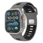 Pulseira de Relógio em Silicone com Fivela Invertida Quadriculada, Para Apple Watch 46mm / 49mm / 45mm / 44mm