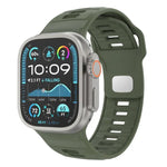 Pulseira de Relógio em Silicone com Fivela Invertida Quadriculada, Para Apple Watch 46mm / 49mm / 45mm / 44mm