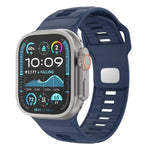 Pulseira de Relógio em Silicone com Fivela Invertida Quadriculada, Para Apple Watch 46mm / 49mm / 45mm / 44mm