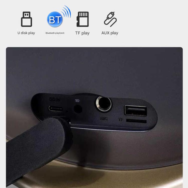 Coluna BT LP19 HI-FI com Luz RGB Sistema de Som para Casa Teatro Reprodutor de Música