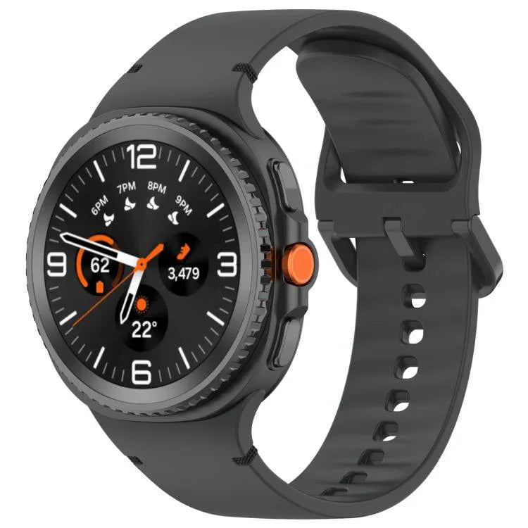 For Samsung Galaxy Watch8 Classic 46mm / Watch8 44mm / 40mm xDfind Stitched Solid Color Silicone Watch Band, 20mm, 22mm