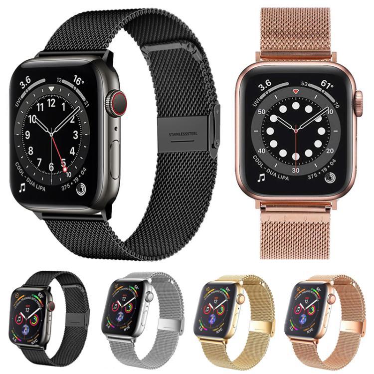 Pulseira de Relógio em Metal com Fivela Milanesa xDfind, Para Apple Watch 42 / 44 / 45 / 46 / 49mm, Para Apple Watch 38 / 40 / 41 / S10 42mm