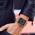 Pulseira de Relógio em Metal com Fivela Milanesa xDfind, Para Apple Watch 42 / 44 / 45 / 46 / 49mm, Para Apple Watch 38 / 40 / 41 / S10 42mm