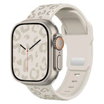 Buckle Concave Leopard Silicone Watch Band, For Apple Watch 46mm / 49mm / 45mm / 44mm, For Apple Watch 42mm / 41mm / 40mm / 38mm