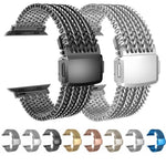 Pulseira de Relógio em Aço Inoxidável Magnética de Malha, Para Apple Watch 46mm / 49mm / 45mm / 44mm, Para Apple Watch 42mm / 41mm / 40mm / 38mm