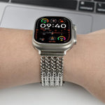 Pulseira de Relógio em Aço Inoxidável Magnética de Malha, Para Apple Watch 46mm / 49mm / 45mm / 44mm, Para Apple Watch 42mm / 41mm / 40mm / 38mm