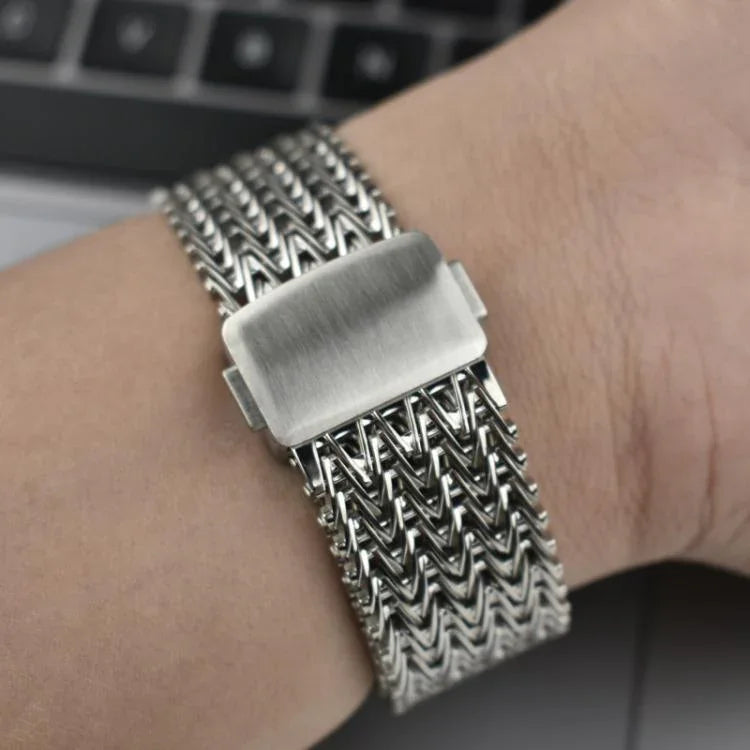 Pulseira de Relógio em Aço Inoxidável Magnética de Malha, Para Apple Watch 46mm / 49mm / 45mm / 44mm, Para Apple Watch 42mm / 41mm / 40mm / 38mm