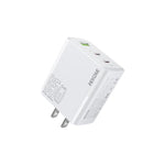 Carregador Rápido WK WP-U66 Kinkong 65W Dual USB-C / Type-C + USB GaN, Ficha UK, Ficha EUA, Ficha UE
