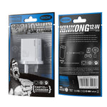 Carregador USB WK WP-U76 Kinkong 12W, Ficha UK, Ficha EUA, Ficha UE