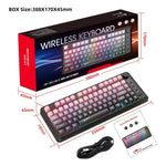 Teclado Fino com Luz RGB e Três Modos Sem Fios HXSJ L400 81 Teclas