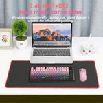 Teclado Fino com Luz RGB e Três Modos Sem Fios HXSJ L400 81 Teclas