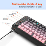 Teclado Fino com Luz RGB e Três Modos Sem Fios HXSJ L400 81 Teclas
