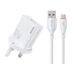Conjunto de Carregador USB WK WP-U76 Kinkong 12W, Ficha UK, Ficha EUA, Ficha UE