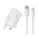 Conjunto de Carregador USB WK WP-U76 Kinkong 12W, Ficha UK, Ficha EUA, Ficha UE