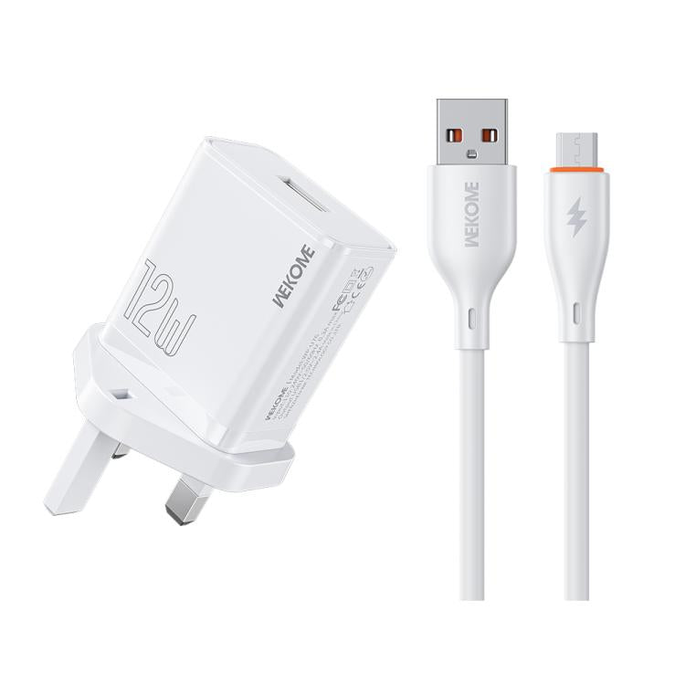 Conjunto de Carregador USB WK WP-U76 Kinkong 12W, Ficha UK, Ficha EUA, Ficha UE