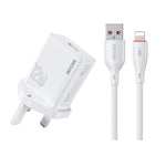 Conjunto de Carregador USB WK WP-U76 Kinkong 12W, Ficha UK, Ficha EUA, Ficha UE