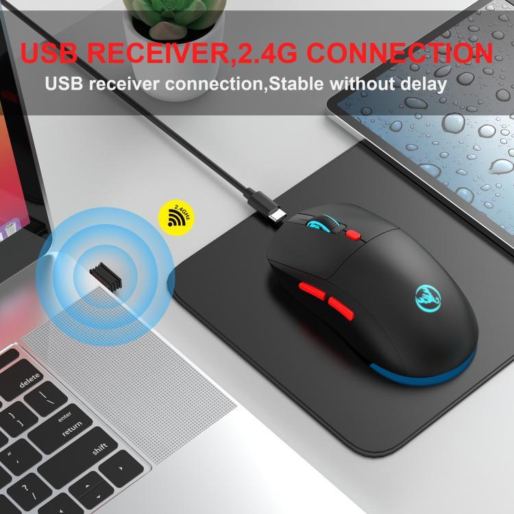 Rato Sem Fios Recarregável 2.4GHz HXSJ T20