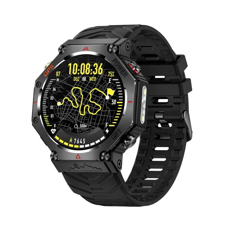 KC91 Ecrã IPS de 1,39 polegadas Relógio Inteligente GPS Outdoor 3ATM com Lanterna