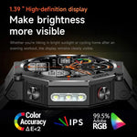 KC91 Ecrã IPS de 1,39 polegadas Relógio Inteligente GPS Outdoor 3ATM com Lanterna