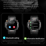 KC91 Ecrã IPS de 1,39 polegadas Relógio Inteligente GPS Outdoor 3ATM com Lanterna