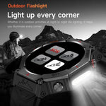 KC91 Ecrã IPS de 1,39 polegadas Relógio Inteligente GPS Outdoor 3ATM com Lanterna