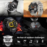 KC91 Ecrã IPS de 1,39 polegadas Relógio Inteligente GPS Outdoor 3ATM com Lanterna