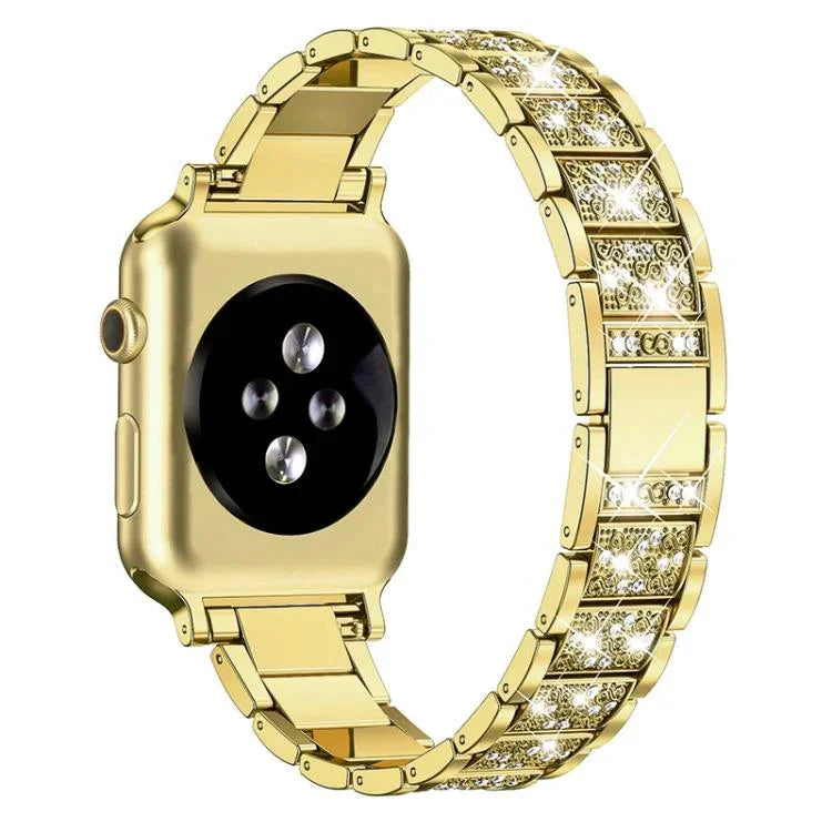 Pulseira de Relógio em Aço Inoxidável com Joias de Diamante xDfind, Para Apple Watch 42 / 44 / 45 / 46 / 49mm, Para Apple Watch 38 / 40 / 41 / S10 42mm