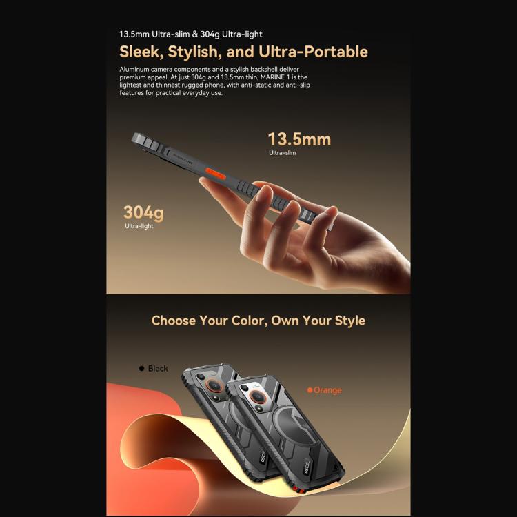 Blackview Oscal Marine 1, 6,56 polegadas, Android 15, Unisoc UMS9230E T615 Octa Core, rede: 4G, OTG, NFC, 4GB+128GB