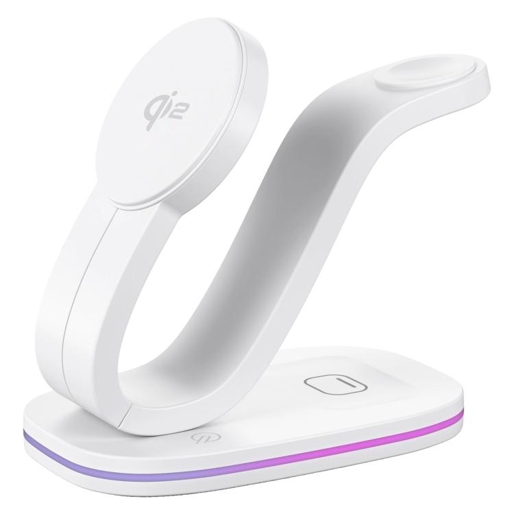 Carregador Sem Fios Universal 3 em 1 para Telemóvel / Auriculares / Relógio, Universal 3 em 1 (Preto), Universal 3 em 1 (Branco)