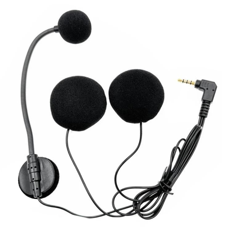 Microfone de Auricular Intercomunicador para Capacete de Motociclo Meio Capacete, 3.5mm