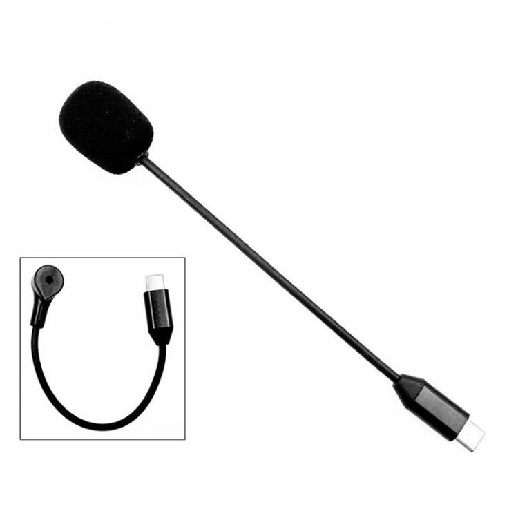 Microfone para Auricular de Jogos E-sports, Tipo-C Curvo, Tipo-C Reto