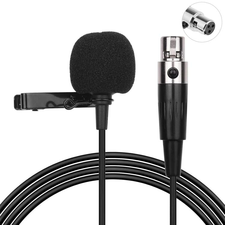 Microfone de Lapela Metálico, Comprimento do Cabo: 1.5m, Conector XLR de 3 Pinos, Conector XLR de 4 Pinos