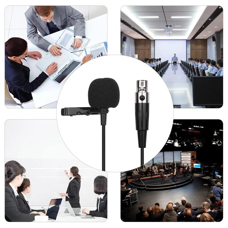 Microfone de Lapela Metálico, Comprimento do Cabo: 1.5m, Conector XLR de 3 Pinos, Conector XLR de 4 Pinos