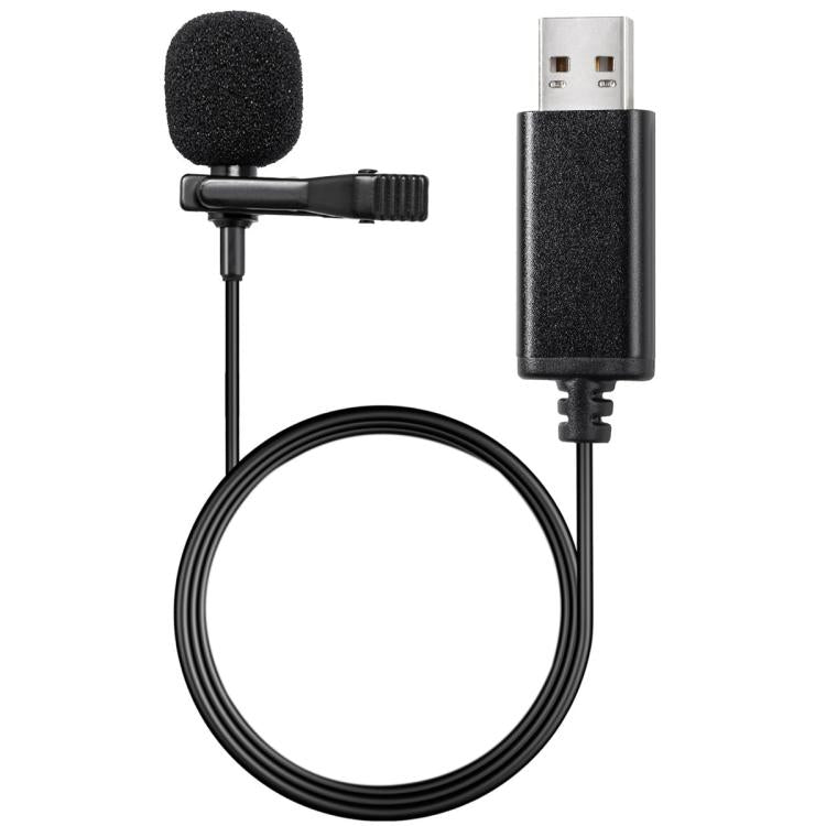 Microfone de Lapela com Interface USB para Gravação de Conferências ao Vivo em Portátil, Interface USB