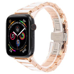Pulseira de Relógio em Aço Cerâmico com Três Contas 18mm, Para Apple Watch 46mm / 49mm / 45mm / 44mm, Para Apple Watch 42mm / 41mm / 40mm / 38mm
