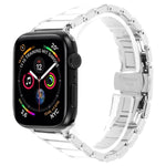 Pulseira de Relógio em Aço Cerâmico com Três Contas 18mm, Para Apple Watch 46mm / 49mm / 45mm / 44mm, Para Apple Watch 42mm / 41mm / 40mm / 38mm