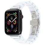 Pulseira de Relógio em Aço Cerâmico com Três Contas 18mm, Para Apple Watch 46mm / 49mm / 45mm / 44mm, Para Apple Watch 42mm / 41mm / 40mm / 38mm