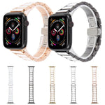 Pulseira de Relógio em Aço Cerâmico com Três Contas 18mm, Para Apple Watch 46mm / 49mm / 45mm / 44mm, Para Apple Watch 42mm / 41mm / 40mm / 38mm
